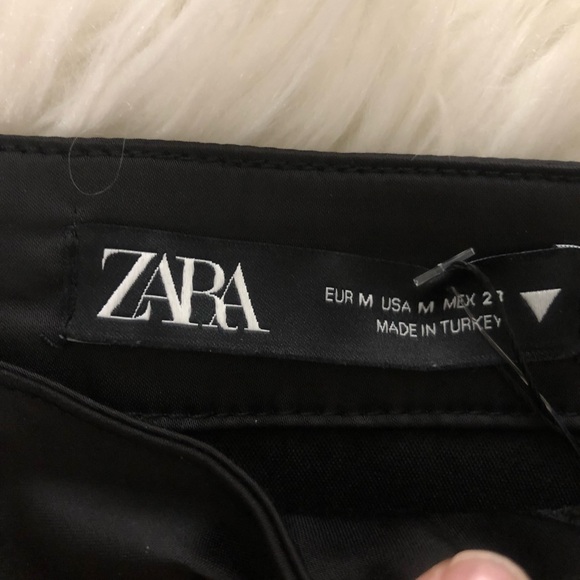 NWT ZARA SATIN EFFECT MINI SKIRT BLACK - Picture 8 of 10